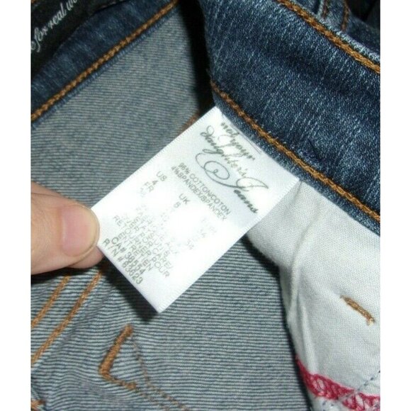 NYDJ Not Your Daughter's Jeans for Nordstrom Denim Blue Beaded Pockets Size 4 - Picture 5 of 5